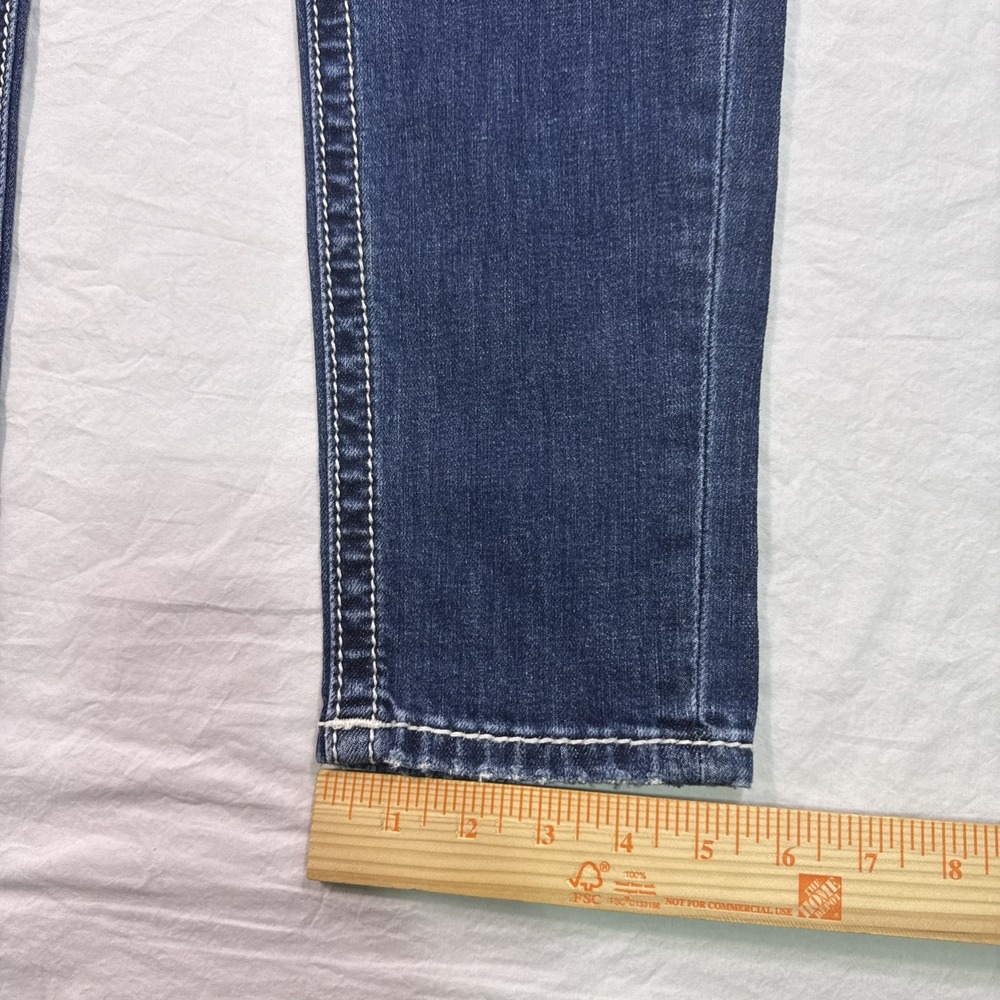 Miss Me Women 29x29 Jeans Blue Medium Wash Slim Fit Embellished MID RISE SKINNY - Picture 6 of 10